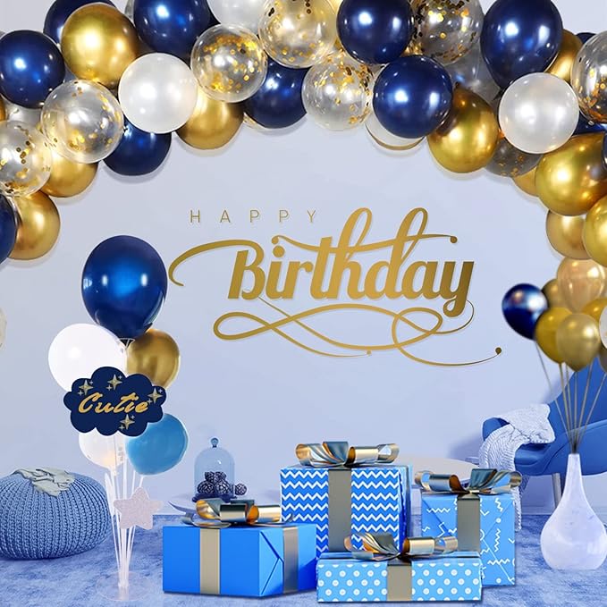 Navy Blue Balloons 100 Pack 12 inch Round Helium Navy Balloons for Graduation Birthday Party Backdrop Decorations