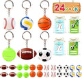 24 Pack Easter Basket Stuffers for Kids - Funny Keychains with Valentine Gifts Cards for Boys, Girls, Toddlers, Friends, Classroom School Exchange Party Favors (24)