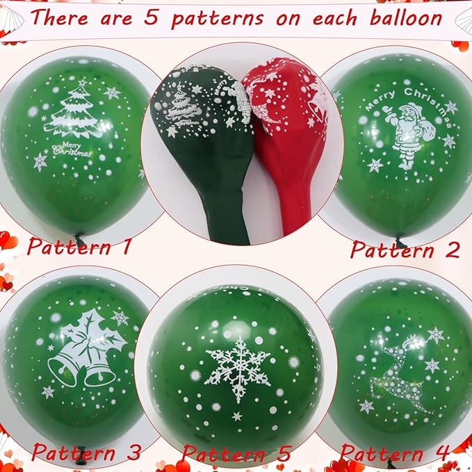 Outdoor Christmas Decorations Indoor, Christmas Ornaments with Merry Christma Balloons Banner with Candy Balloon, Small Bell Balloons, Tree Balloon for Christma Party Decorations