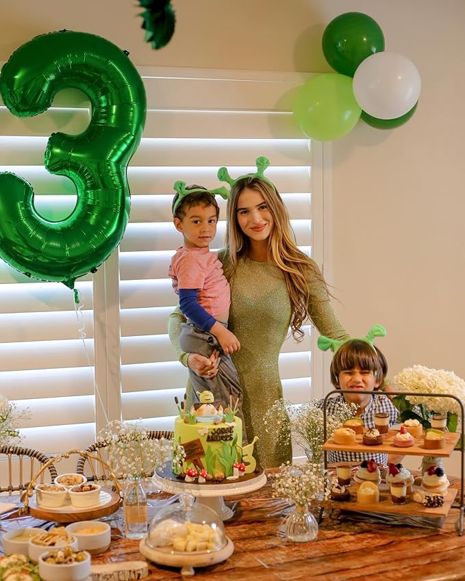 Green 3 Balloon, Number Balloons 40 Inch, 3rd Birthday Decorations for Kids Girls Boys, Men Women Green Party Supplies for Party Decorations, Number 3 Balloon, St. Patrick's Day Birthday Decorations