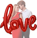 Valentines Day Balloons LOVE Balloons Red Love Foil Balloons for Valentine's Day Party Decorations Valentines Day Anniversary Wedding Valentines Decorations Decor Supplies 3pcs