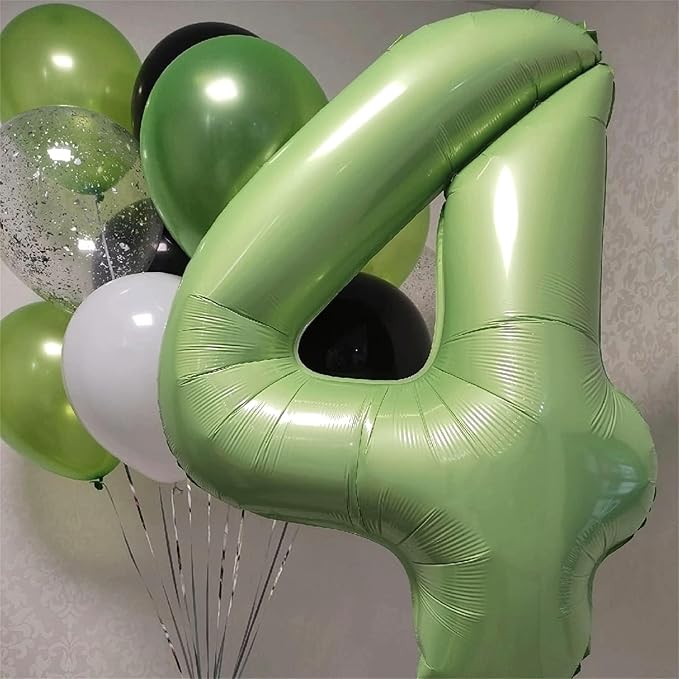 Sage Green Number 70 Balloons, 3pc 40 Inch Large Olive Green Foil Number 7 & 0 Balloons for Women, Men, Unisex Adults, Self Inflating 70th Birthday, Anniversary Party Decorations Supplies