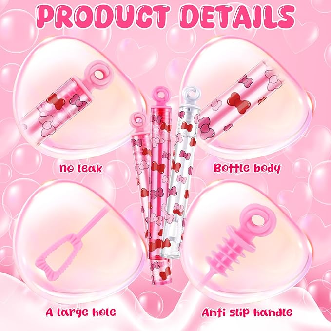 32 Pcs Kitty Bubble Wands Kawaii Bow Bubbles Wand Party Favors for Summer Activity Birthday Gifts Carnival Goody Bag Stuffers Wedding Supplies