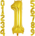 Gold Number 1 Balloon 40 Inch, Big Large Foil Helium Number Balloons, Jumbo Giant Mylar Number 1 Balloons for 1st first Birthday Party Decorations Supplies Anniversary