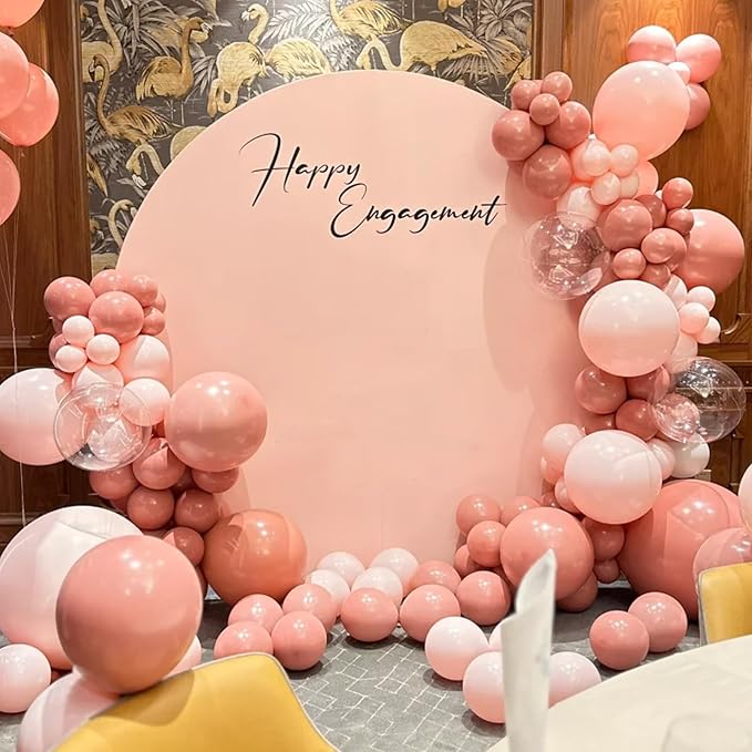 105pcs Retro Pink Balloons 12inch Party Latex Balloons for Boys Girls Birthday Baby Shower Gender Reveal Wedding Sunflower Party Decorations