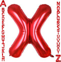 AULE red Letter Balloons X 40Inch Large Giant big Foil Mylar red X Balloon for Birthday Aniversary Party Decorations