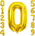 Gold Number Balloons Birthday Balloons - Giant Gold Number 0 Balloon 40 inch, Numbers Balloon Birthday Decorations, Gold Party Supplies for Women Men