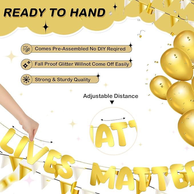 Fulmoon Pre Strung Banner 6.56 ft Funny Birthday Retirement Party Decorations 80th 70th 60th 50th Retirement Party Garland Bunting Decorations for Men Women(Bright Gold)