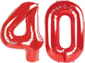 40 Inch Red Number 40 Digital Balloon,Jumbo Mylar Foil Helium Balloon for 40 Balloons for Birthday Party,Wedding Anniversary Party Decorations
