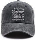 Officially Retired Hat for Women Men, Funny Adjustable Cotton Embroidery Retirement Baseball Cap