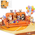 Dog Pop Up Birthday Card with Envelope - Funny Happy Birthday 3D Greeting Pop Up Card with Blank Note, Best Gifts for Women Men Adult Kids Dog Lover Mom or Dad