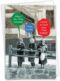 NobleWorks - 1 Hilarious Happy Birthday Card - Funny Elderly Wine Joke Humor, Celebrate Birthdays - Bottled C9354BDG