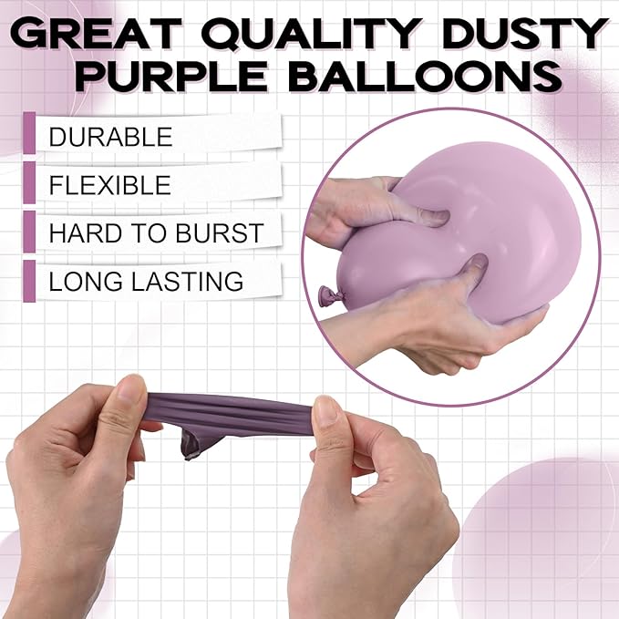 Dusty Purple Balloons Arch Taro Purple Balloons Garland 103pcs Retro Lavender Lilac Balloon Different Sizes Helium Latex Balloon Boho Birthday Party Decoration Wildflower Bridal Baby Shower Wedding