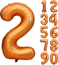 40 inch Orange Number Balloon Giant Foil Helium Balloons for 2nd Birthday Party Decorations