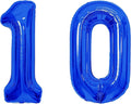 Number Balloons Navy Blue Balloons - Giant Number 10 Balloon, Blue 10th Number Balloon Birthday Decorations for Boys