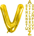 Letter Balloons 40Inch Large Giant big Foil Mylar Gold Balloons V for Birthday Party Decorations