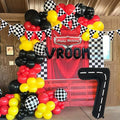 134pcs Race Car Balloon Birthday Party Supplies Decorations for Boys - Racing car Theme Party Supplies Happy Birthday Racecar Number Balloons Garland Kit Birthday Party (Arch, 7)