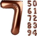 Dark Brown 7 Balloon, Coffee Brown Number Balloons 40 Inch, 7th Chocolate Birthday Decorations for Kids Girls Boys Party Decoration for Women Men, Number 7 Balloon