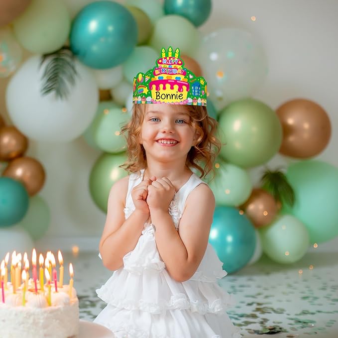 36 Pack Birthday Crowns for Kids Colorful Paper Party Hats Birthday Crown Set for Teachers Students Classroom