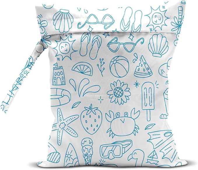 Beach Essentials, Wet Bag for Swimsuit Dirty Clothes Yoga Gym Diaper, Wet Dry Bag, Beach Vacation Essential for Travel Poor Bathing Summer Vibes Girls Trip
