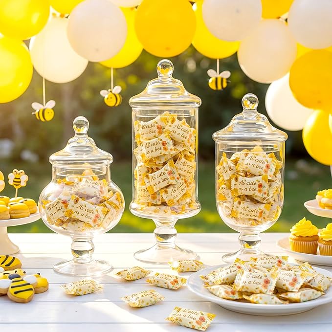 Naucoos Bee Baby Shower Candy - 26.5 oz. Bag - 150 Individually Wrapped Hard to Soft Mints Candy As Cute As a Bee Welcome Baby Shower Gender Reveal Parties, Recovery Goodie Bags