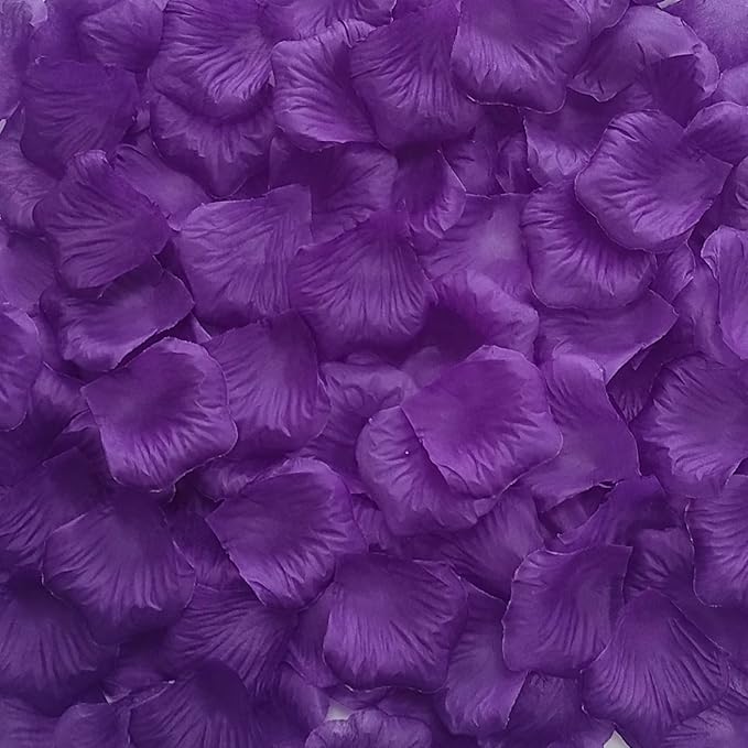 1500 PCS Pre-separated Artificial Purple Rose Petals for Romantic Night for her Set,Faux Purple Flower Petals for Flower Girl,Weddings,Valentine Day,Party,Romantic Decoration(Ready-to-use)