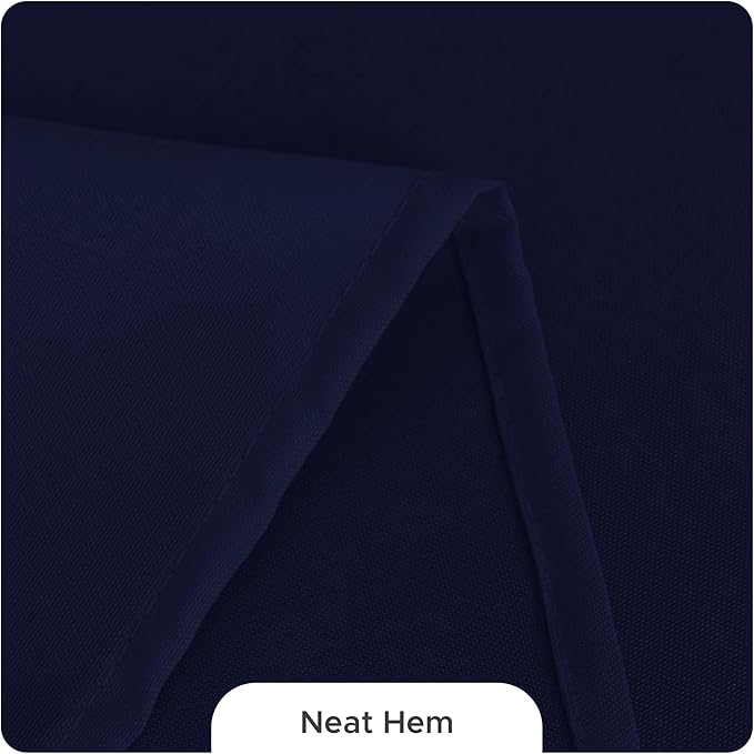 Fitable 8 Pack Rectangle Tablecloths: Stain Resistant Wrinkle Free Circle Table Clothes, Washable Reusable Polyester Table Covers for Wedding Party Birthday Banquet Reception(Navy, 60x102 Inch)