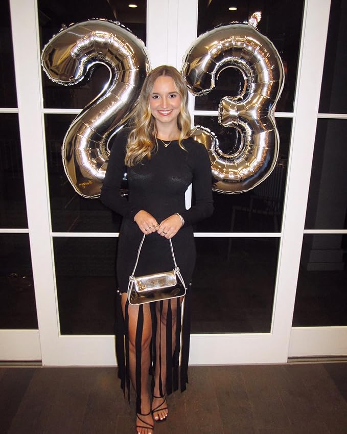 13 Balloon Number, Silver Number 13th 31th Birthday Balloons 40 Inch, 13 or 31 Years Old Silver Birthday Decorations for Boys Girls, 13th Anniversary Decorations