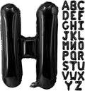 Lovoir 40 Inch Large Black Letter H Balloons Big Size Jumbo Mylar Foil Helium Balloon for Birthday Party Celebration Decorations Alphabet Black H