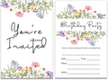 Soiceu Wildflower Birthday Party Invitations with Envelopes Set of 20 Spring Summer Wildflower Birthday Party Invites Fill in Blank