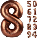 Dark Brown 8 Balloon, Coffee Brown Number Balloons 40 Inch, 8th Chocolate Birthday Decorations for Boys Girls Birthday Balloons Party Supplies, Number 8 Balloon