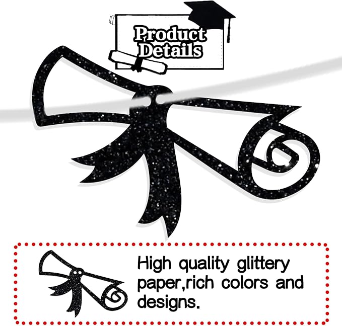 Officially One Degree Hotter Banner, Congrats Grad/Big Degree Energy, 2026 High School/College/Senior Graduation Party Decorations Supplies