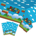 3pcs Video Games Tablecloth,Plastic Disposable Super Cartoon Brother Tablecloth for The Kids Birthday Party Supplies,54 * 108 Inches