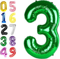 3 Balloon Number, 40 Inch Happy 3rd Birthday Decoration, Dark Green Number 3 Ballon for 3, 13, 23, 37 Celebration, Men and Women Birthday, Wedding, Anniversary Decor
