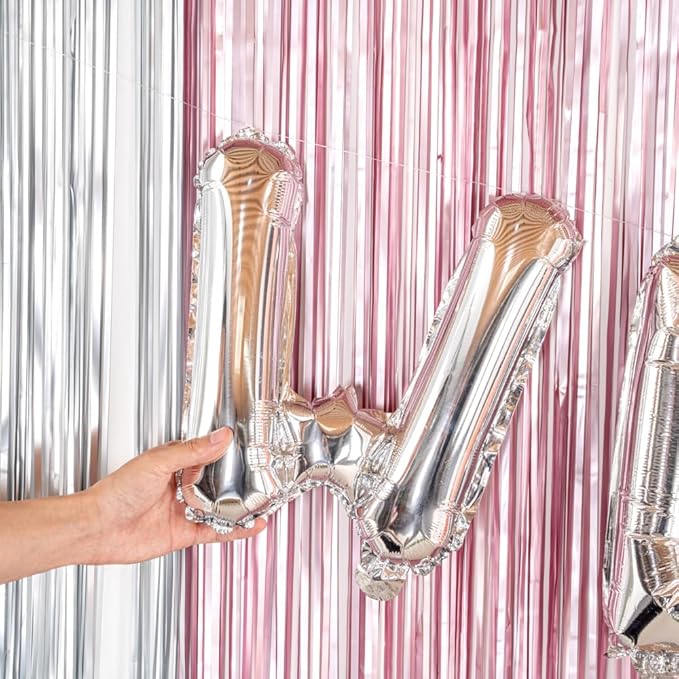 Restaurantware-Balloonify 16 Inch Letter Balloon, 1 Alphabet Party Balloon - Letter W, Self-Sealing, Silver Foil Mylar Finish, Hanging Loop, Decoration For Birthday, Wedding, Or Graduation
