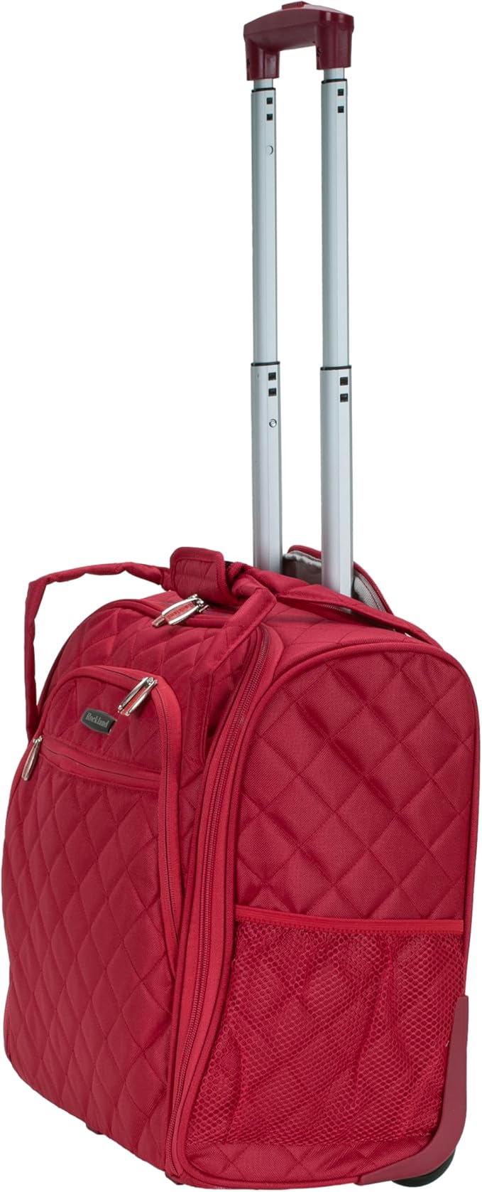 Rockland Melrose Upright Wheeled Underseater Carry-On Luggage, Red