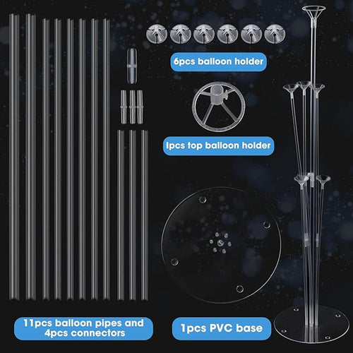 10 Sets Balloon Stand Kits, Balloon Sticks Holders with Base for Table Graduation Birthday Baby Shower Gender Reveal Party Decorations