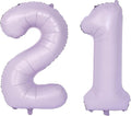 40 In Matte Purple Number Balloons Helium Foil Mylar Balloon Birthday Party banquet Decoration Digital 21