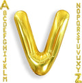 AULE 40 Inch Big Letter Balloon Gold V Large Foil Helium Alphabet Balloons A-Z for Birthday Anniversary Graduation New Year Party Decoration Supplies