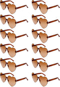 12/20Pcs Heart Shaped Sunglasses for Women, Party Favors Glasses for Wedding, Galentines, Valentines Decorations