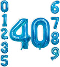40 Inch Large Blue Number Celebration and Decoration Balloon for Birthday Parties, Graduations, Anniversaries, Weddings, Photo Shoots, Special Events - Helium Foil Mylar (Blue Number 40)