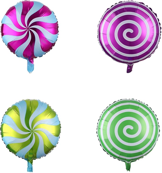 Candyland Party Decoration 184PCS Candy Balloon Garland Kit Pastel Pink Purple Blue Latex Balloons with Lollipop Candy Foil Balloon for Rainbow Sweet One Birthday Candy Land Party Decorations