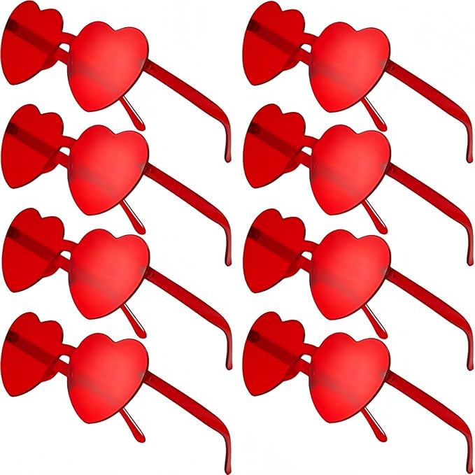 Heart Glasses Heart Shape Sunglasses for Valentine Mardi Gras Summer Women's Party Favor