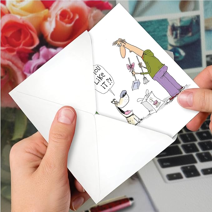 NobleWorks Funny Birthday Greeting Card with 5 x 7 Inch Envelope (1 Card) Bday Dog's Gift C11083BDG