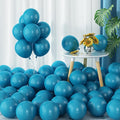 Peacock Blue Balloons 60pcs 5inch Small Turquoise Teal Blue for Balloon Garland Arch 5'' Round Mini Retro Peacock Blue Latex Balloon for Ocean Theme Birthday Party Decoration DIY Wedding