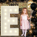 4FT Marquee Light Up Letters E, Big Marquee Letter for Baby Shower Birthday Engagement Wedding Marry Me Party Decor