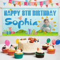 Custom Happy Birthday Banner Personalized Banners and Signs with Photo Name for Women Men Kids Party Decorations Supplies Indoor Outdoor Birthday Gifts Style 25