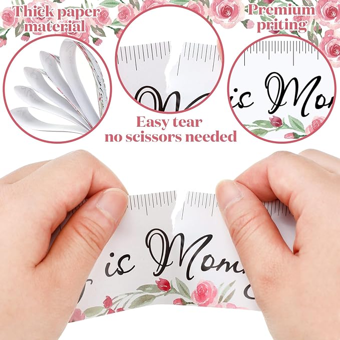 Ctosree How Big Is Mommy's Belly Baby Shower Guessing Game Baby Shower Games Girl Gifts for Winners Measure Decoration Ideas