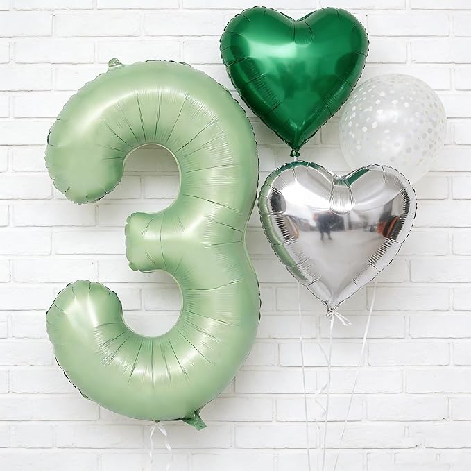 40" Olive green Number Balloons Helium Foil Mylar Balloon Birthday Party banquet Decoration Digital 4