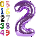Numbers Balloon 40 Inch, Purple Balloons for Birthday Party Decoration, Large Number Two Ballon for 2, 12, 26, 27, 2026 Celebration, Graduation, Birthday, Baby Shower, Anniversary Decor